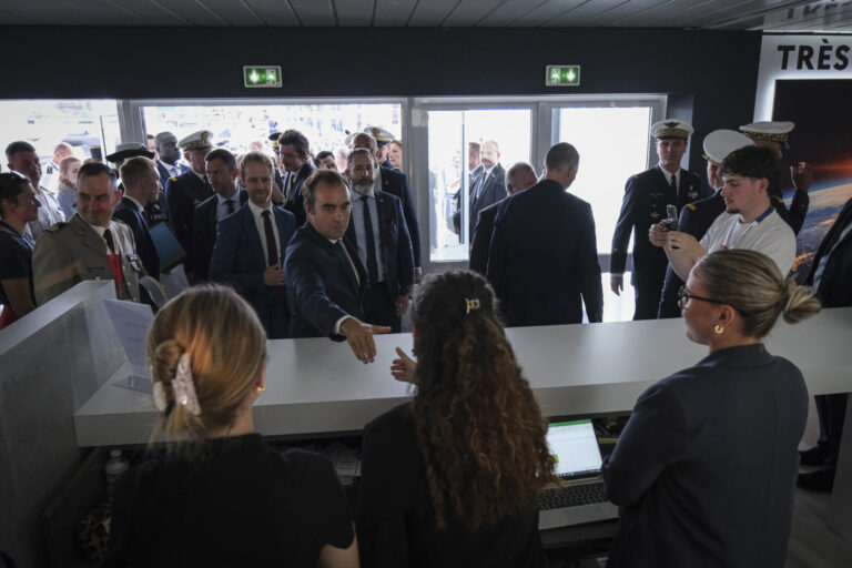 France, Paris, 2025-06-17. Second day of the 55th Paris air show at Le Bourget, the day after the French government had 