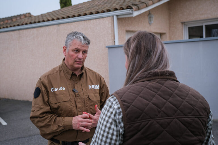 France, Auterive, 2021-03-03. A course in first aid in hostile environments run by Claude Brunet, a former serviceman tu