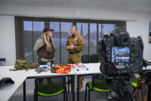 France, Auterive, 2021-03-03. A course in first aid in hostile environments run by Claude Brunet, a former serviceman tu