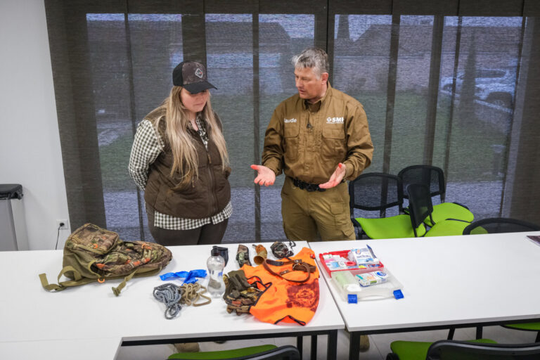 France, Auterive, 2021-03-03. A course in first aid in hostile environments run by Claude Brunet, a former serviceman tu