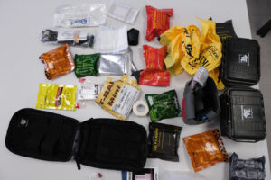 France, Auterive, 2021-03-04. A course in first aid in hostile environments run by Claude Brunet, a former serviceman tu