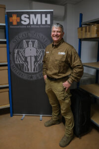 France, Auterive, 2021-03-03. A course in first aid in hostile environments run by Claude Brunet, a former serviceman tu