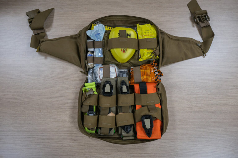 France, Auterive, 2021-03-03. A course in first aid in hostile environments run by Claude Brunet, a former serviceman tu