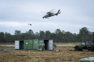 France, Bordeaux, 2025-04-03. SOFINS 2025, the special operations forces innovation seminar, was held at the Souge milit