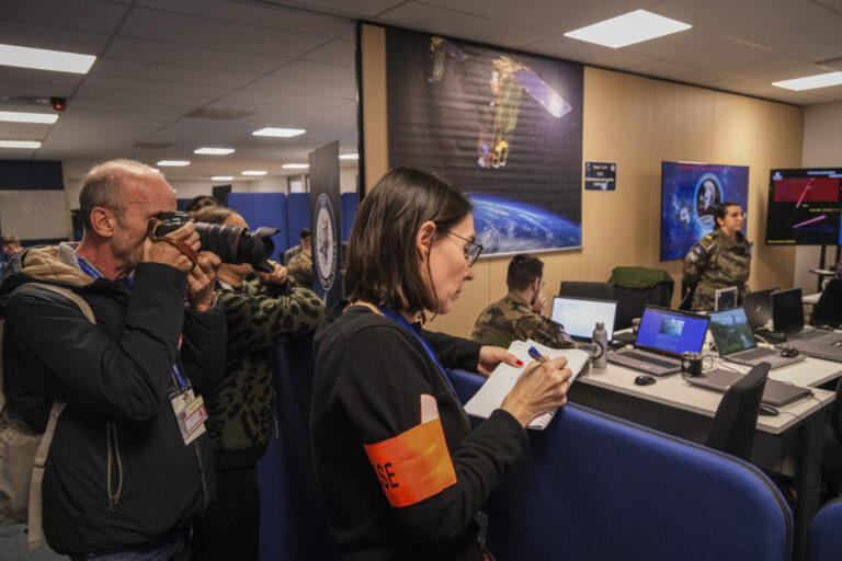 France, Toulouse, 2026-02-18. At the French space command in Toulouse, exercise SPARTEX 2026 trains allied officers to f