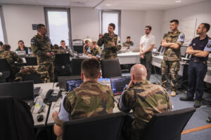France, Toulouse, 2026-02-18. At the French space command in Toulouse, exercise SPARTEX 2026 trains allied officers to f