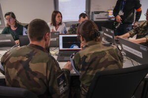 France, Toulouse, 2026-02-18. At the French space command in Toulouse, exercise SPARTEX 2026 trains allied officers to f