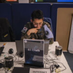France, Toulouse, 2026-02-18. At the French space command in Toulouse, exercise SPARTEX 2026 trains allied officers to f