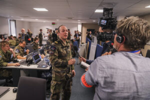 France, Toulouse, 2026-02-18. At the French space command in Toulouse, exercise SPARTEX 2026 trains allied officers to f