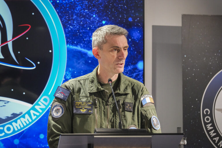 France, Toulouse, 2026-02-18. At the French space command in Toulouse, exercise SPARTEX 2026 trains allied officers to f