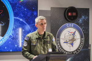 France, Toulouse, 2026-02-18. At the French space command in Toulouse, exercise SPARTEX 2026 trains allied officers to f