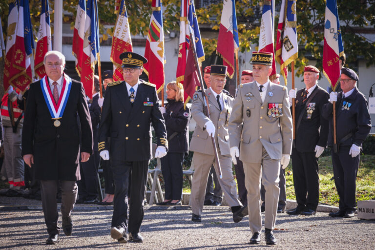 France, Toulouse, 2025-11-11. The Armistice Day ceremony of 11 November 2025 in Toulouse, before the memorial to the Res