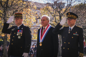 France, Toulouse, 2025-11-11. The Armistice Day ceremony of 11 November 2025 in Toulouse, before the memorial to the Res