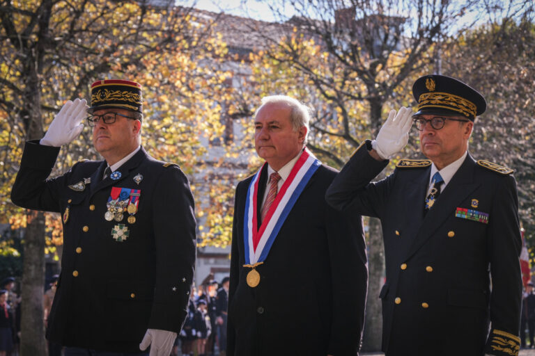 France, Toulouse, 2025-11-11. The Armistice Day ceremony of 11 November 2025 in Toulouse, before the memorial to the Res