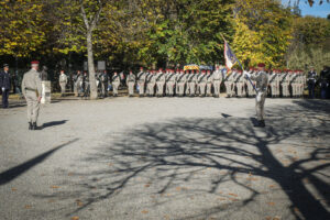 France, Toulouse, 2025-11-11. The Armistice Day ceremony of 11 November 2025 in Toulouse, before the memorial to the Res