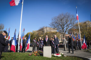 France, Toulouse, 2025-11-11. The Armistice Day ceremony of 11 November 2025 in Toulouse, before the memorial to the Res