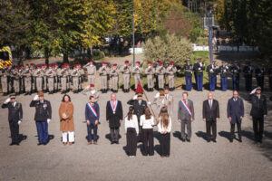 France, Toulouse, 2025-11-11. The Armistice Day ceremony of 11 November 2025 in Toulouse, before the memorial to the Res