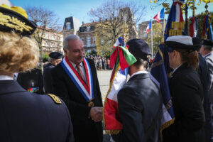 France, Toulouse, 2025-11-11. The Armistice Day ceremony of 11 November 2025 in Toulouse, before the memorial to the Res