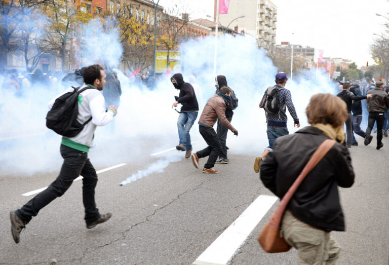 France, Toulouse, 2014-11-06. After the death of Remi Fraisse, killed at Sivens on 26 October 2014 by a grenade thrown b