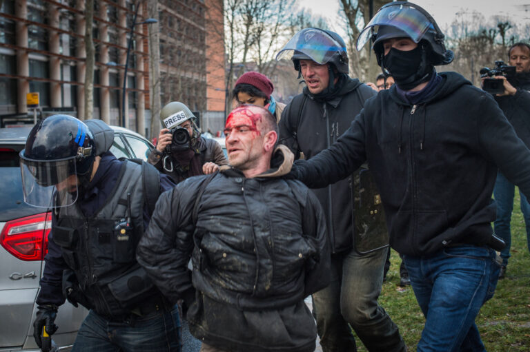France, Toulouse, 2015-02-21. After the death of Remi Fraisse, killed at Sivens on 26 October 2014 by a grenade thrown b