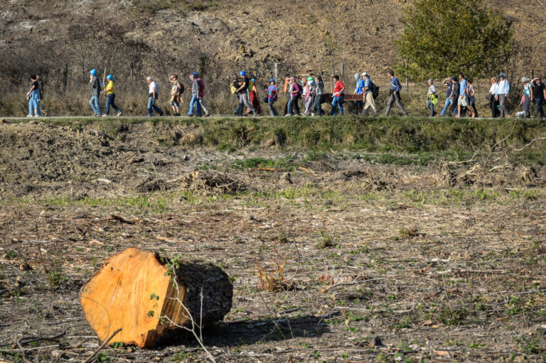 France, Sivens, 2014-10-31. After the death of Remi Fraisse, killed at Sivens on 26 October 2014 by a grenade thrown by 