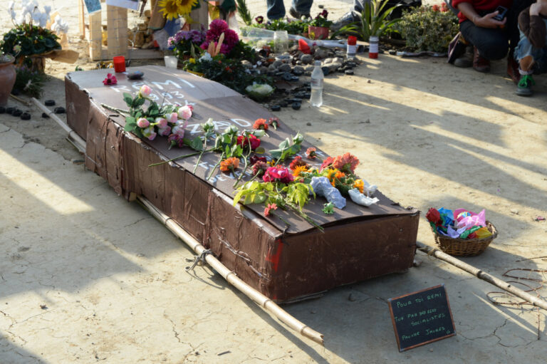 France, Sivens, 2014-10-31. After the death of Remi Fraisse, killed at Sivens on 26 October 2014 by a grenade thrown by 