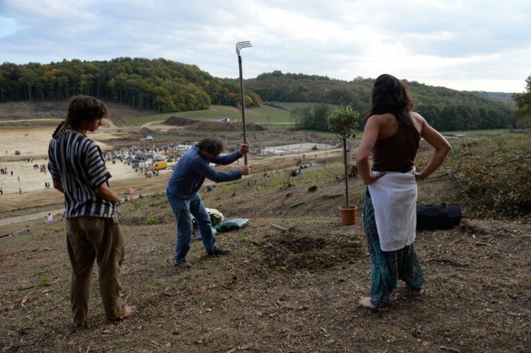 France, Sivens, 2014-10-31. After the death of Remi Fraisse, killed at Sivens on 26 October 2014 by a grenade thrown by 