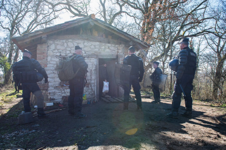 France, Sivens, 2015-03-06. After the death of Remi Fraisse, killed at Sivens on 26 October 2014 by a grenade thrown by 