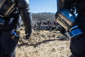 France, Sivens, 2015-03-06. After the death of Remi Fraisse, killed at Sivens on 26 October 2014 by a grenade thrown by 