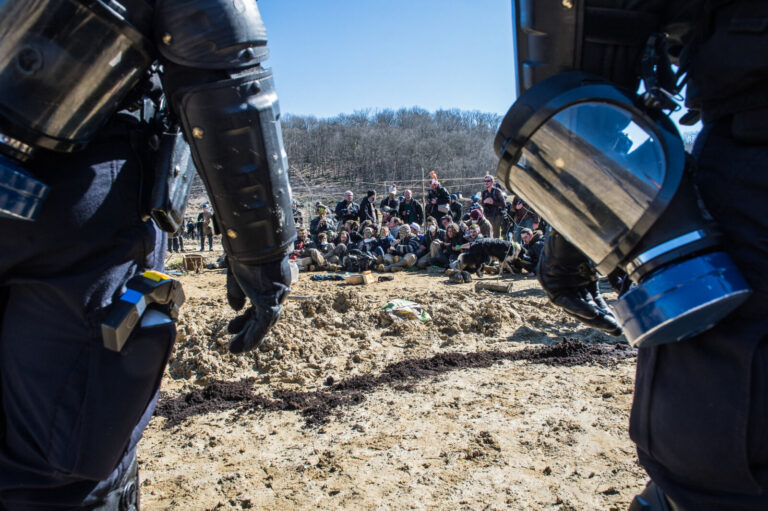 France, Sivens, 2015-03-06. After the death of Remi Fraisse, killed at Sivens on 26 October 2014 by a grenade thrown by 