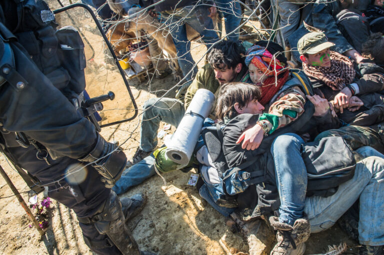 France, Sivens, 2015-03-06. After the death of Remi Fraisse, killed at Sivens on 26 October 2014 by a grenade thrown by 