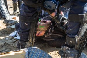 France, Sivens, 2015-03-06. After the death of Remi Fraisse, killed at Sivens on 26 October 2014 by a grenade thrown by 