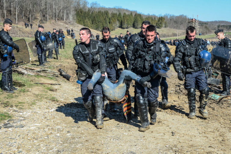 France, Sivens, 2015-03-06. After the death of Remi Fraisse, killed at Sivens on 26 October 2014 by a grenade thrown by 