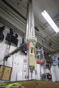 Switzerland, Geneve, 2024-04-23. In the DuPont laboratory near Geneva, Kevlar is cut, sewn and shot at to certify the bo