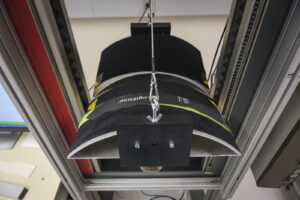 Switzerland, Geneve, 2024-04-23. In the DuPont laboratory near Geneva, Kevlar is cut, sewn and shot at to certify the bo