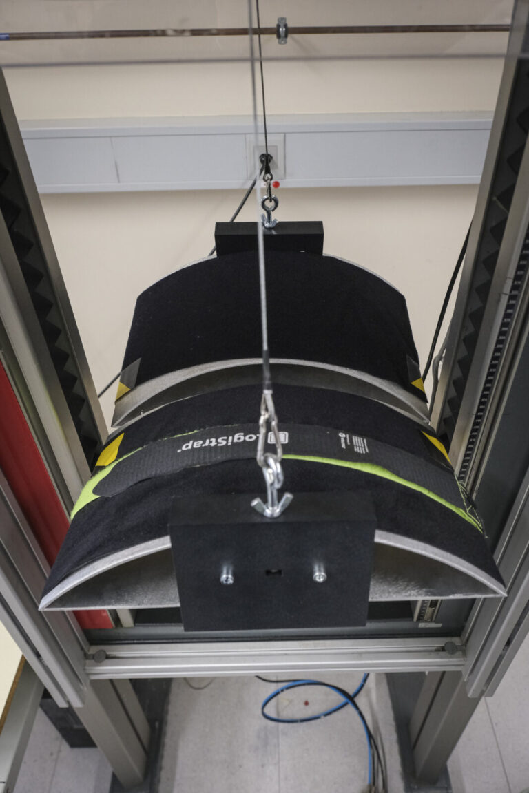 Switzerland, Geneve, 2024-04-23. In the DuPont laboratory near Geneva, Kevlar is cut, sewn and shot at to certify the bo