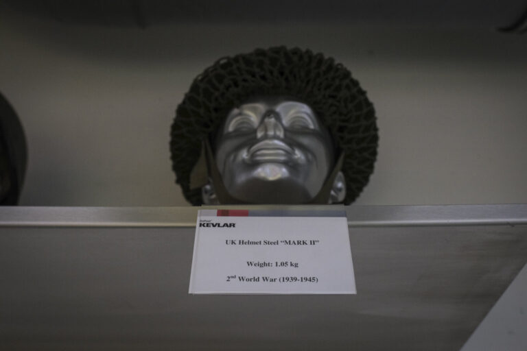 Switzerland, Geneve, 2024-04-23. In the DuPont laboratory near Geneva, Kevlar is cut, sewn and shot at to certify the bo