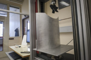 Switzerland, Geneve, 2024-04-23. In the DuPont laboratory near Geneva, Kevlar is cut, sewn and shot at to certify the bo