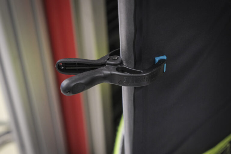 Switzerland, Geneve, 2024-04-23. In the DuPont laboratory near Geneva, Kevlar is cut, sewn and shot at to certify the bo