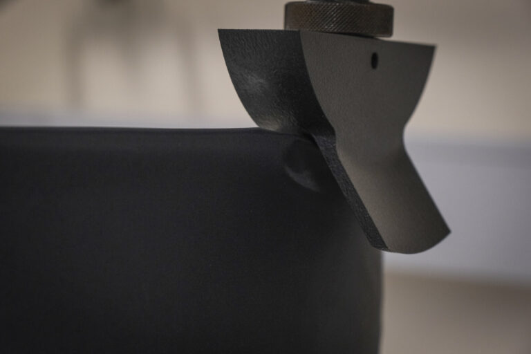 Switzerland, Geneve, 2024-04-23. In the DuPont laboratory near Geneva, Kevlar is cut, sewn and shot at to certify the bo