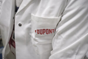 Switzerland, Geneve, 2024-04-23. In the DuPont laboratory near Geneva, Kevlar is cut, sewn and shot at to certify the bo