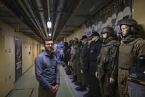 Switzerland, Geneve, 2024-04-23. In the DuPont laboratory near Geneva, Kevlar is cut, sewn and shot at to certify the bo