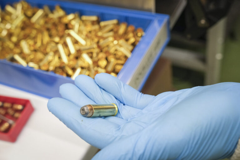 Switzerland, Geneve, 2024-04-23. In the DuPont laboratory near Geneva, Kevlar is cut, sewn and shot at to certify the bo