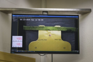 Switzerland, Geneve, 2024-04-23. In the DuPont laboratory near Geneva, Kevlar is cut, sewn and shot at to certify the bo